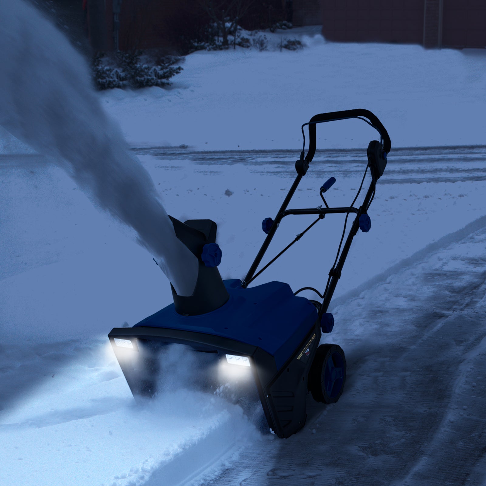 20 Inch 120V 15Amp Electric Snow Thrower, 180° Rotatable Chute, Blue Snow Removal at Gallery Canada
