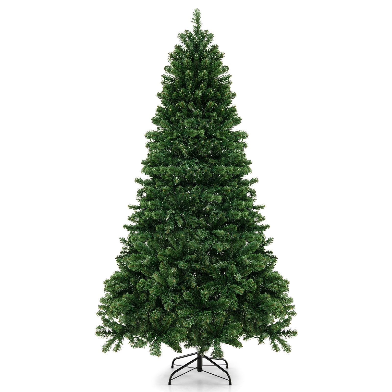 6 Ft Hinged Christmas Tree, PVC Branch Tips, Warm White LED Lights, Green Christmas Tree Green at Gallery Canada