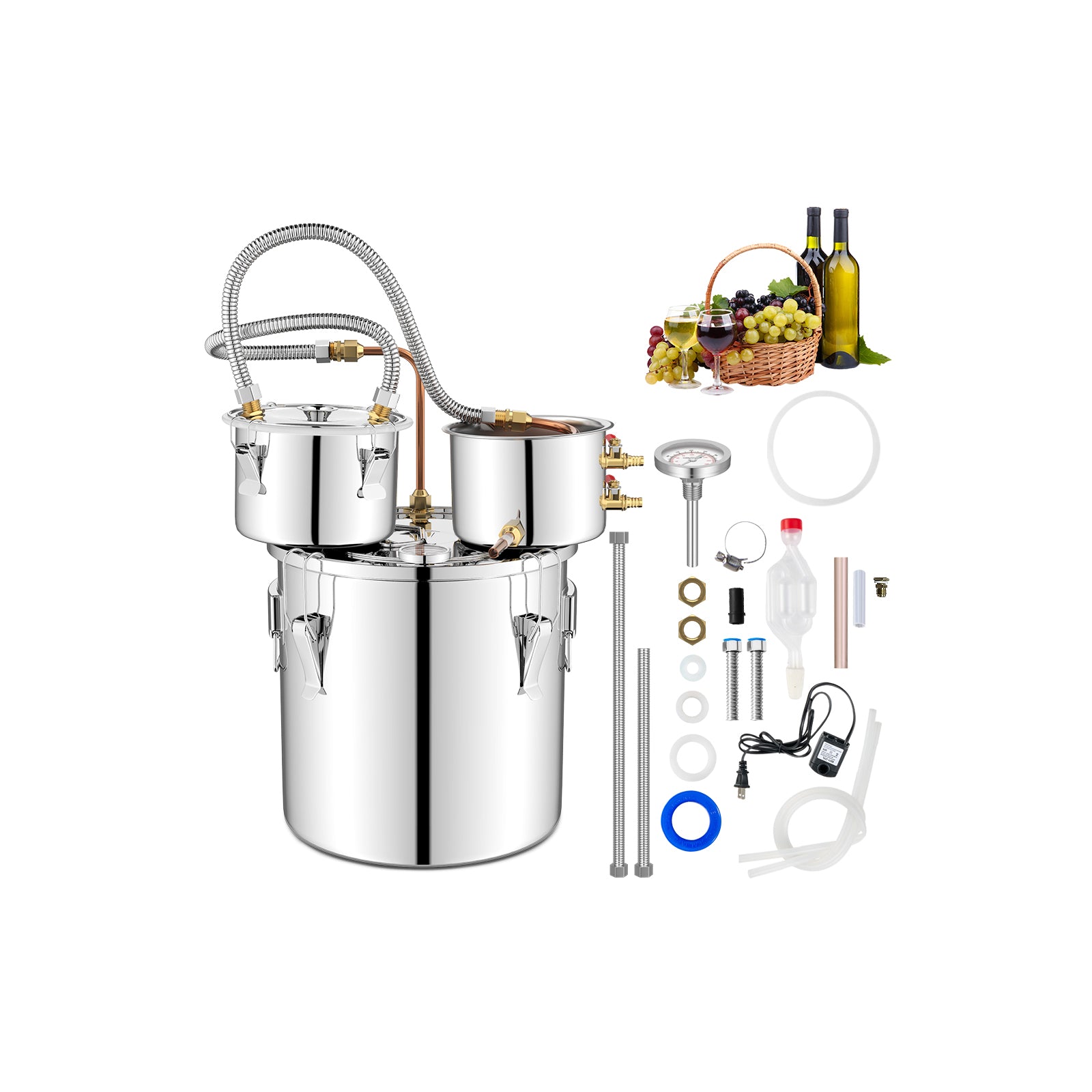 5 Gal, Water Alcohol Distiller, DIY Whisky, Silver Juicers & Coffee Machines at Gallery Canada