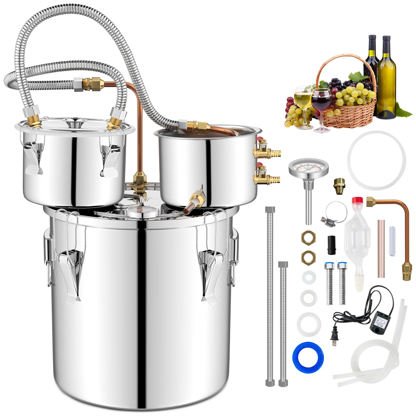 5 Gal, Water Alcohol Distiller, DIY Whisky, Silver Juicers & Coffee Machines at Gallery Canada