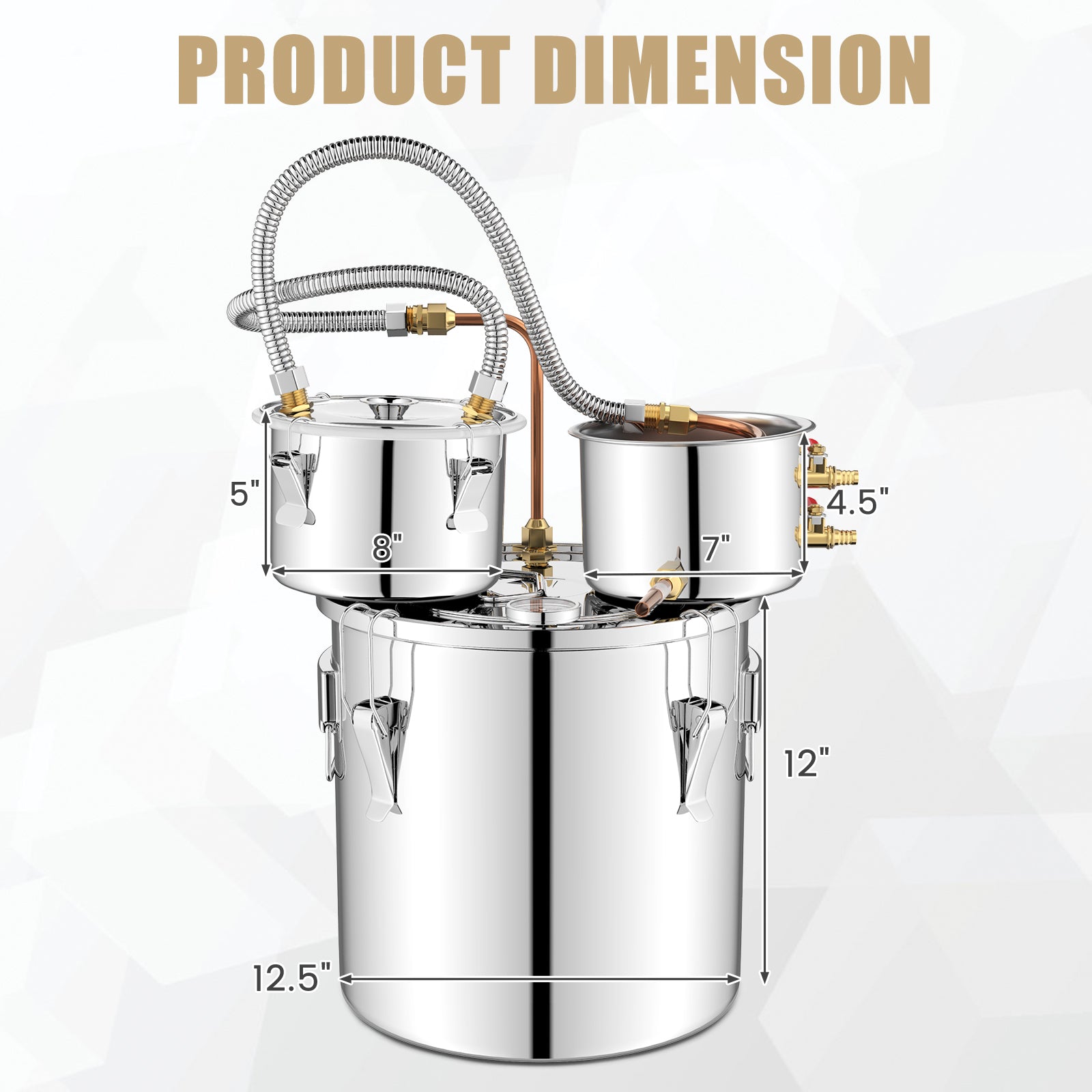 5 Gal, Water Alcohol Distiller, DIY Whisky, Silver Juicers & Coffee Machines at Gallery Canada