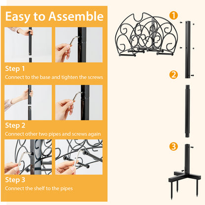 Detachable Freestanding Hose Holder, Outdoor Yard Garden, Black Garden Tools at Gallery Canada