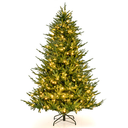 Pre-Lit Christmas Tree, 280 Warm White LED Lights, 8 Modes, 7 ft, Green Christmas Tree at Gallery Canada