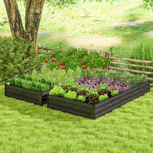 Large Outdoor Metal Planter Box, Vegetable Fruit Herb Flower Raised Garden Beds Coffee at Gallery Canada