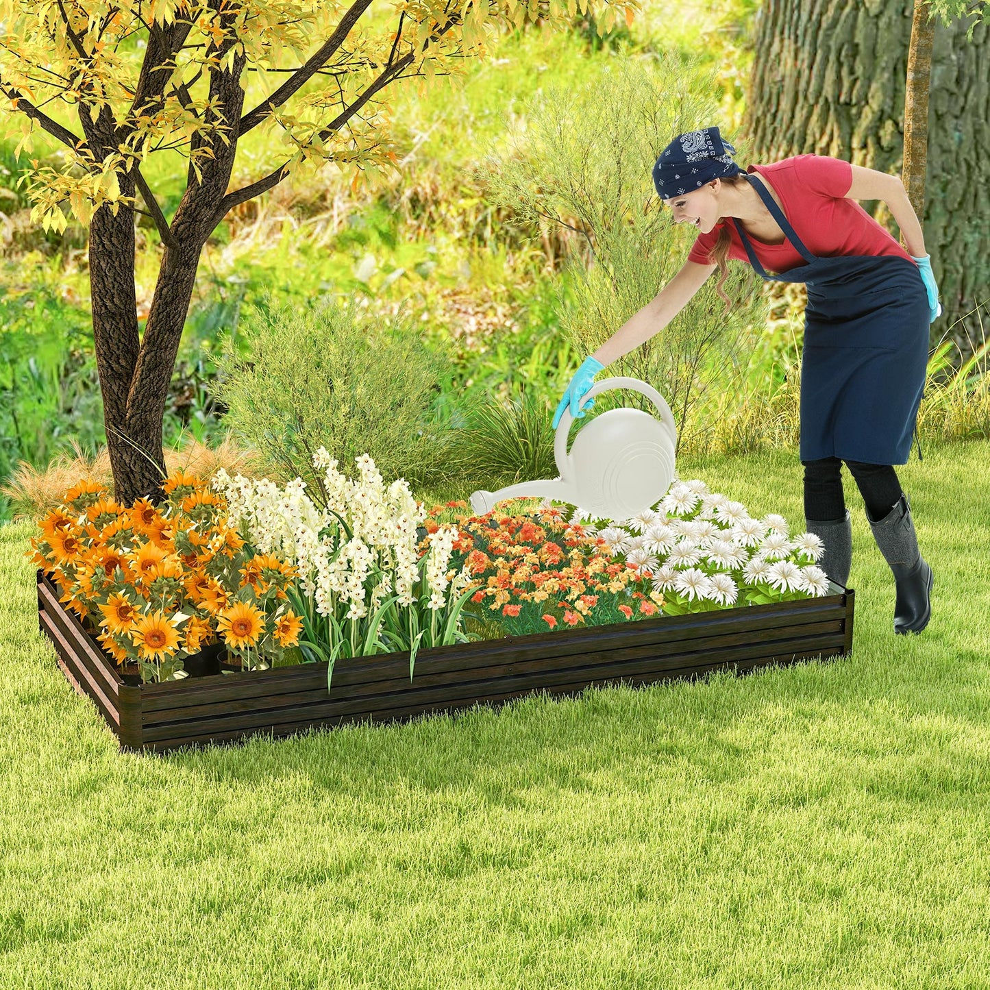Large Outdoor Metal Planter Box, Vegetable Fruit Herb Flower Raised Garden Beds at Gallery Canada