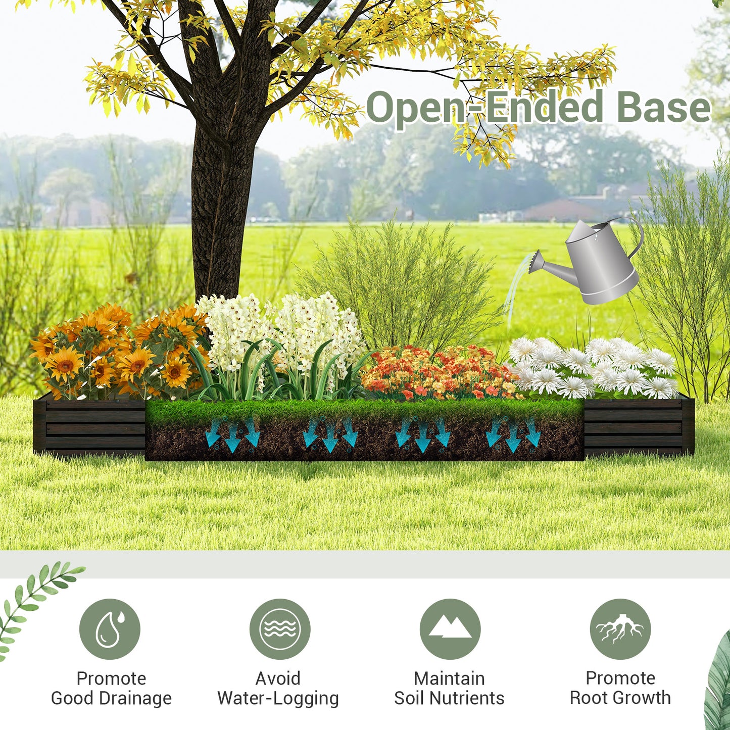 Large Outdoor Metal Planter Box, Vegetable Fruit Herb Flower Raised Garden Beds at Gallery Canada