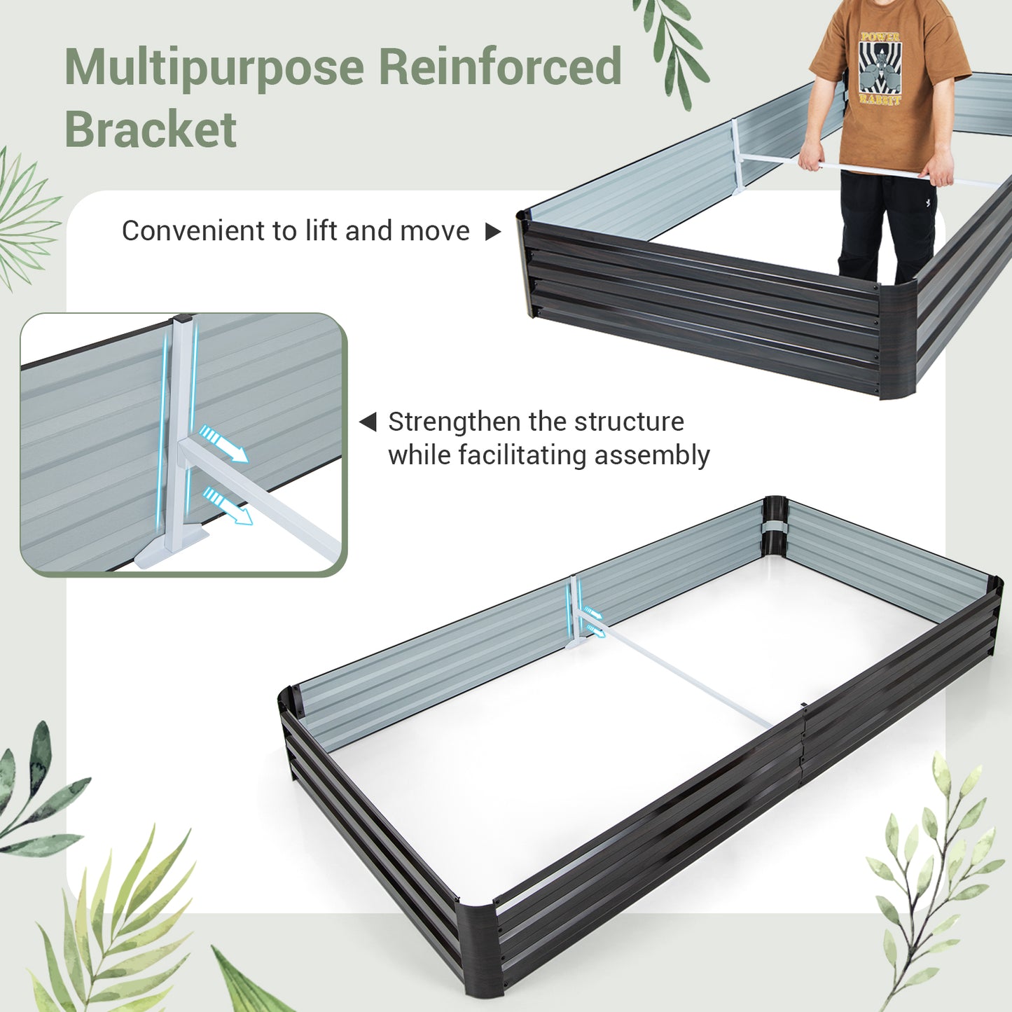 Large Outdoor Metal Planter Box, Vegetable Fruit Herb Flower Raised Garden Beds at Gallery Canada