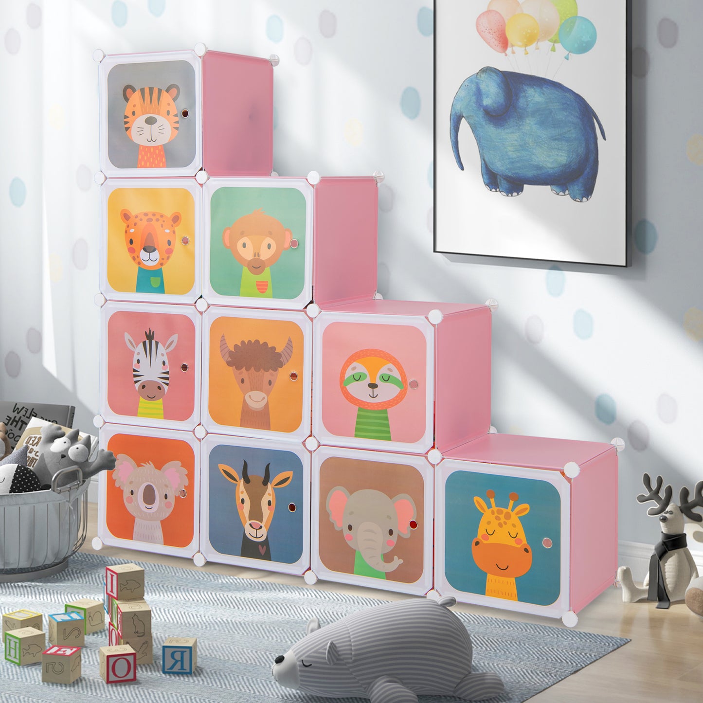 12 Cube Kids Wardrobe Closet, Pink Kids Storage at Gallery Canada