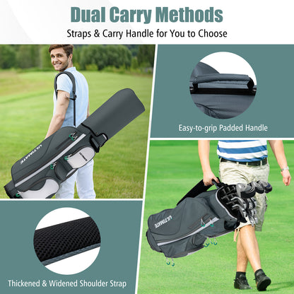 14 Dividers Golf Cart Bag, 7 Zippered Pocket Golf at Gallery Canada