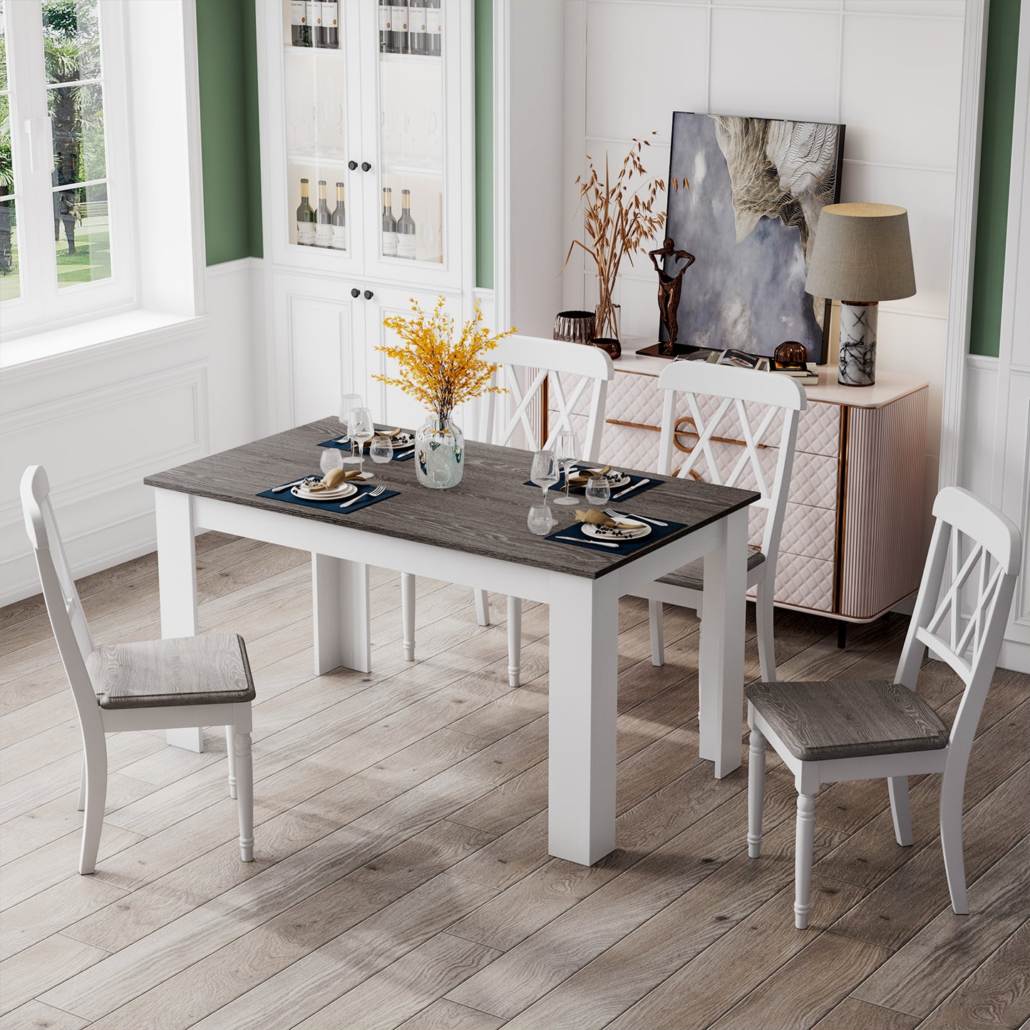 47 Inch Dining Table, Kitchen And Dining Room, Dark Gray Dining Tables at Gallery Canada