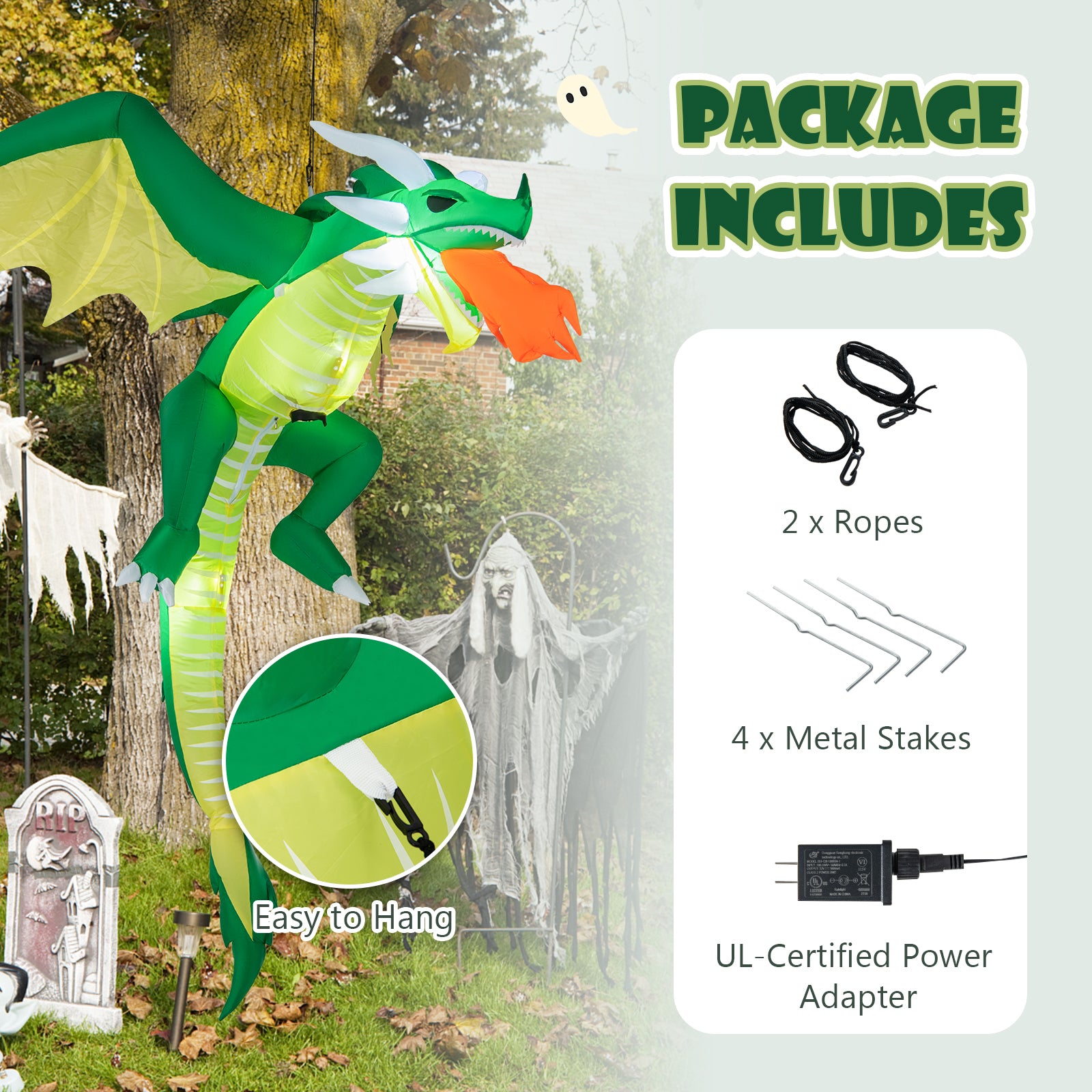 5 Feet Hanging Halloween Inflatable Dragon Halloween at Gallery Canada