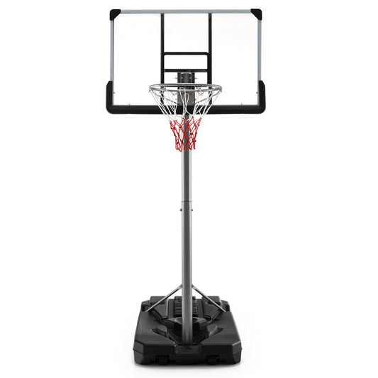 Adjustable Basketball Hoop, 5.4-6.6FT Height, 50 Inch Backboard, Black Sport Equipments Black at Gallery Canada