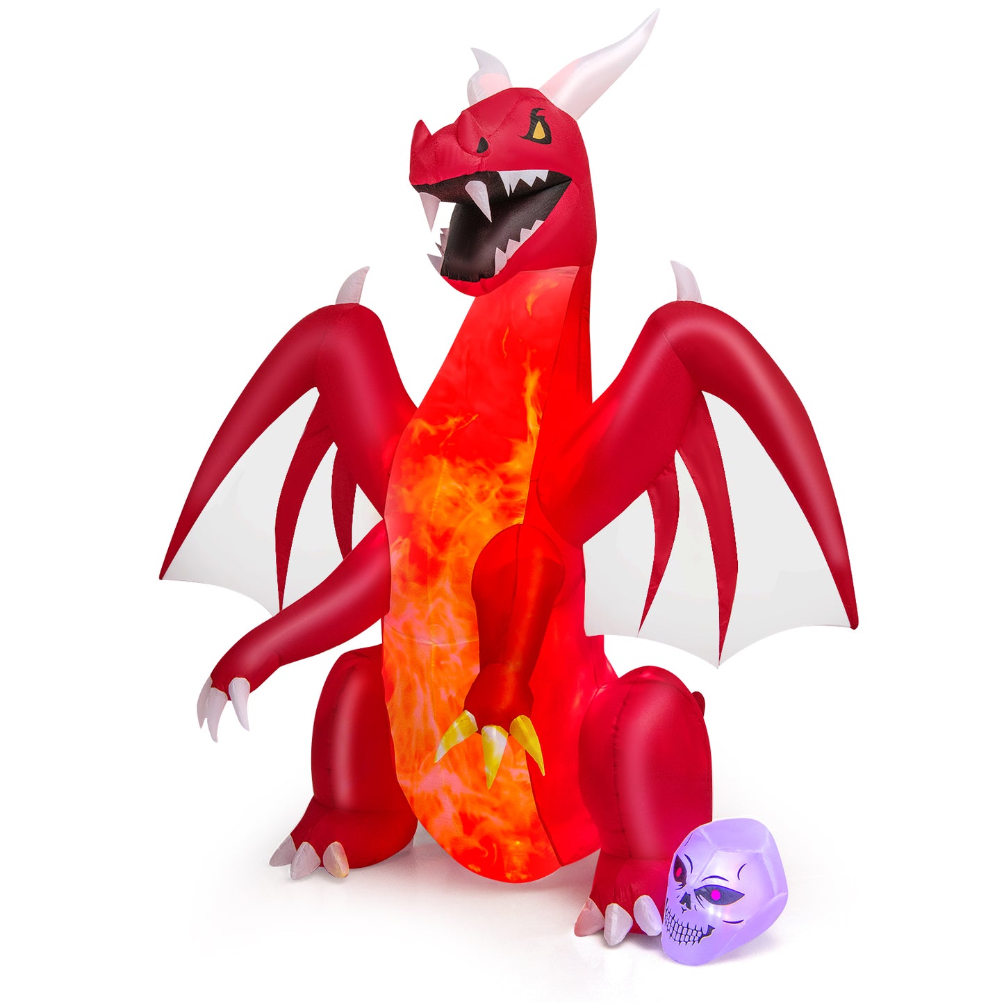 8 Feet Halloween Inflatable Dragon With Wings, Skull, Red Halloween at Gallery Canada