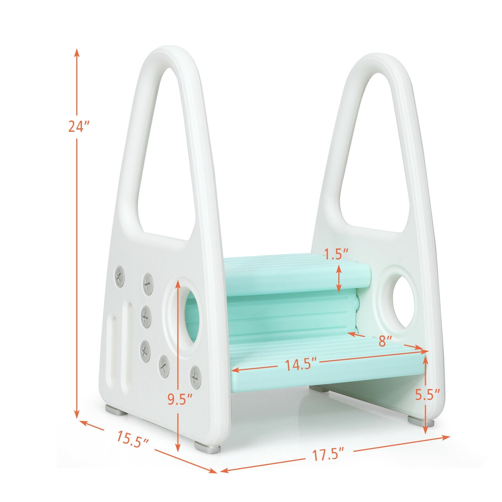 Kids Step Stool With Armrest, Blue Toddler & Kids Furniture at Gallery Canada