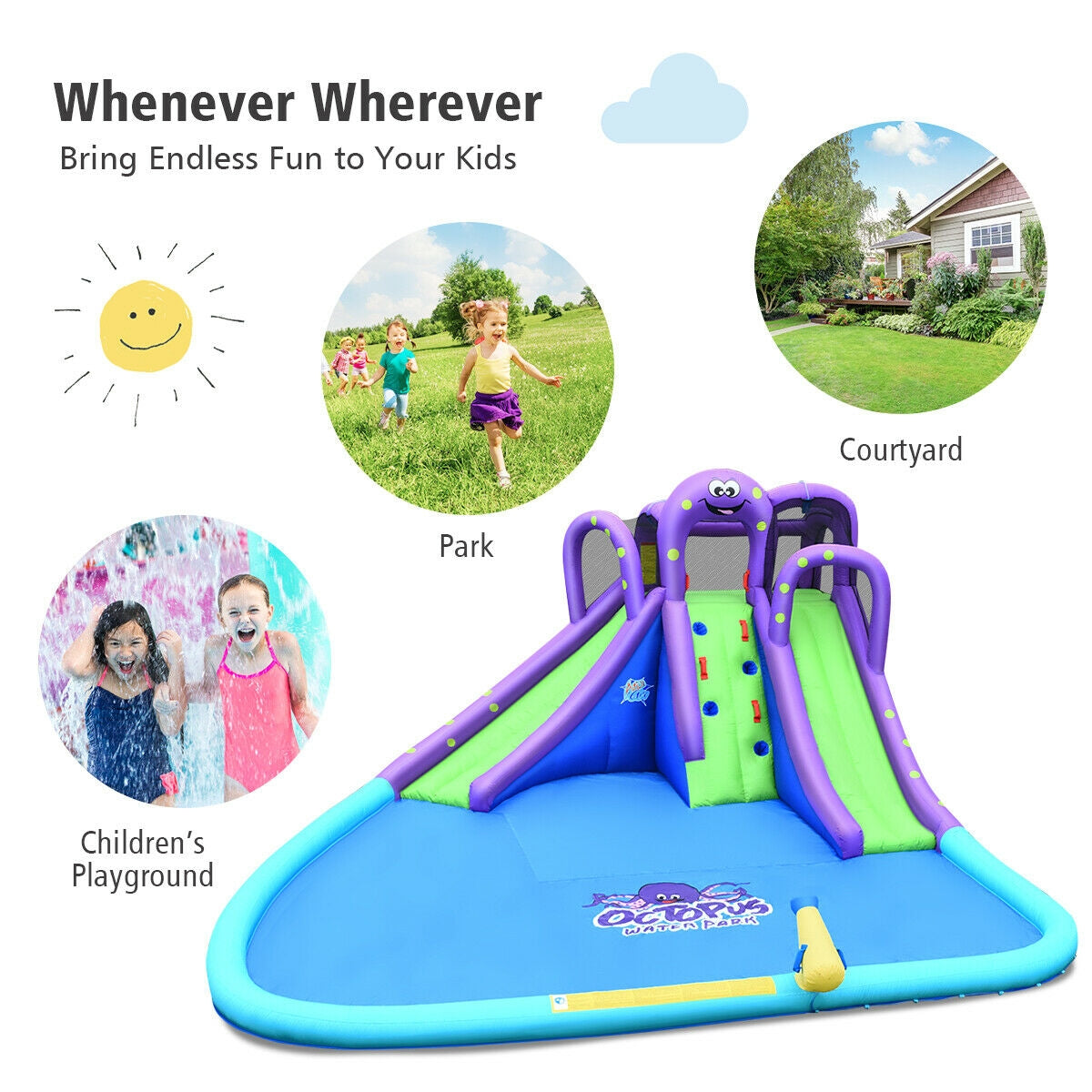 Inflatable Water Park, Mighty Bounce House With Pool Bounce House at Gallery Canada