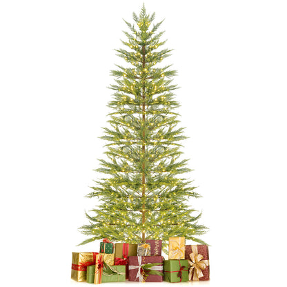 6.5/7.5 Ft Pre-lit Artificial Cypress Christmas Tree, Green Christmas Tree Green at Gallery Canada
