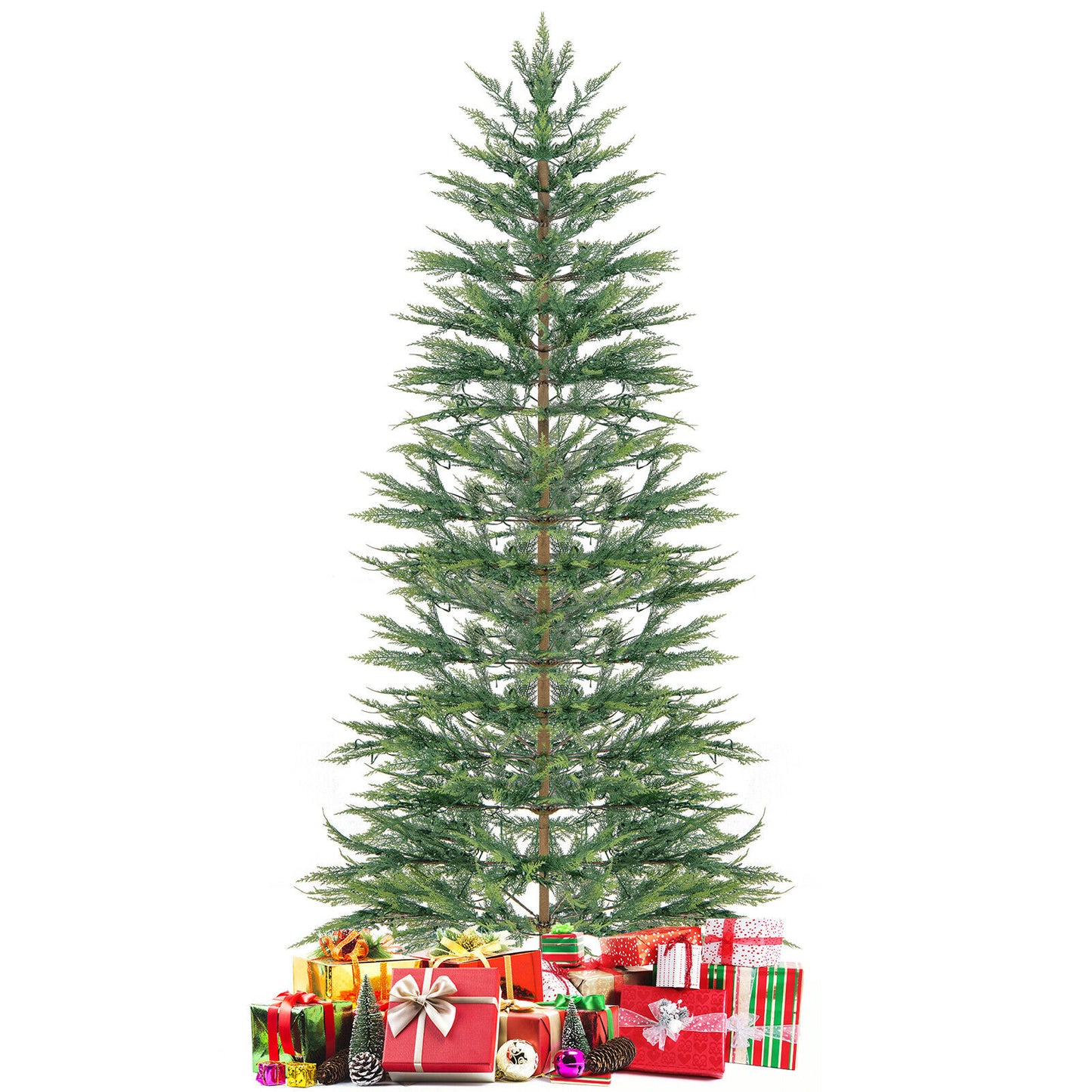 6.5/7.5 Ft Pre-lit Artificial Cypress Christmas Tree, Green Christmas Tree at Gallery Canada