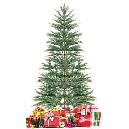 6.5/7.5 Ft Artificial Cypress Christmas Tree Pre-Lit Hinged Christmas Tree at Gallery Canada