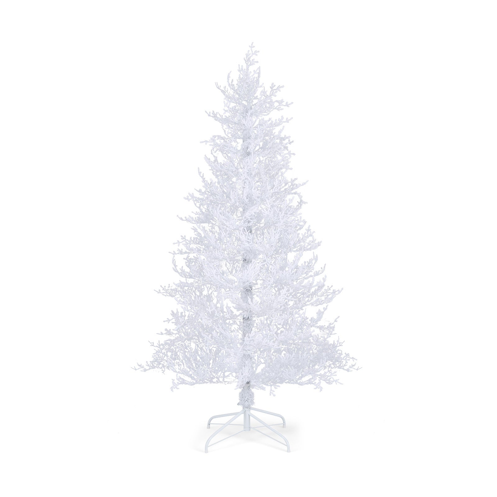 6 Feet Artificial Christmas Tree, 383 PE Branch Tips, 300 LED Lights, White Christmas Tree White at Gallery Canada