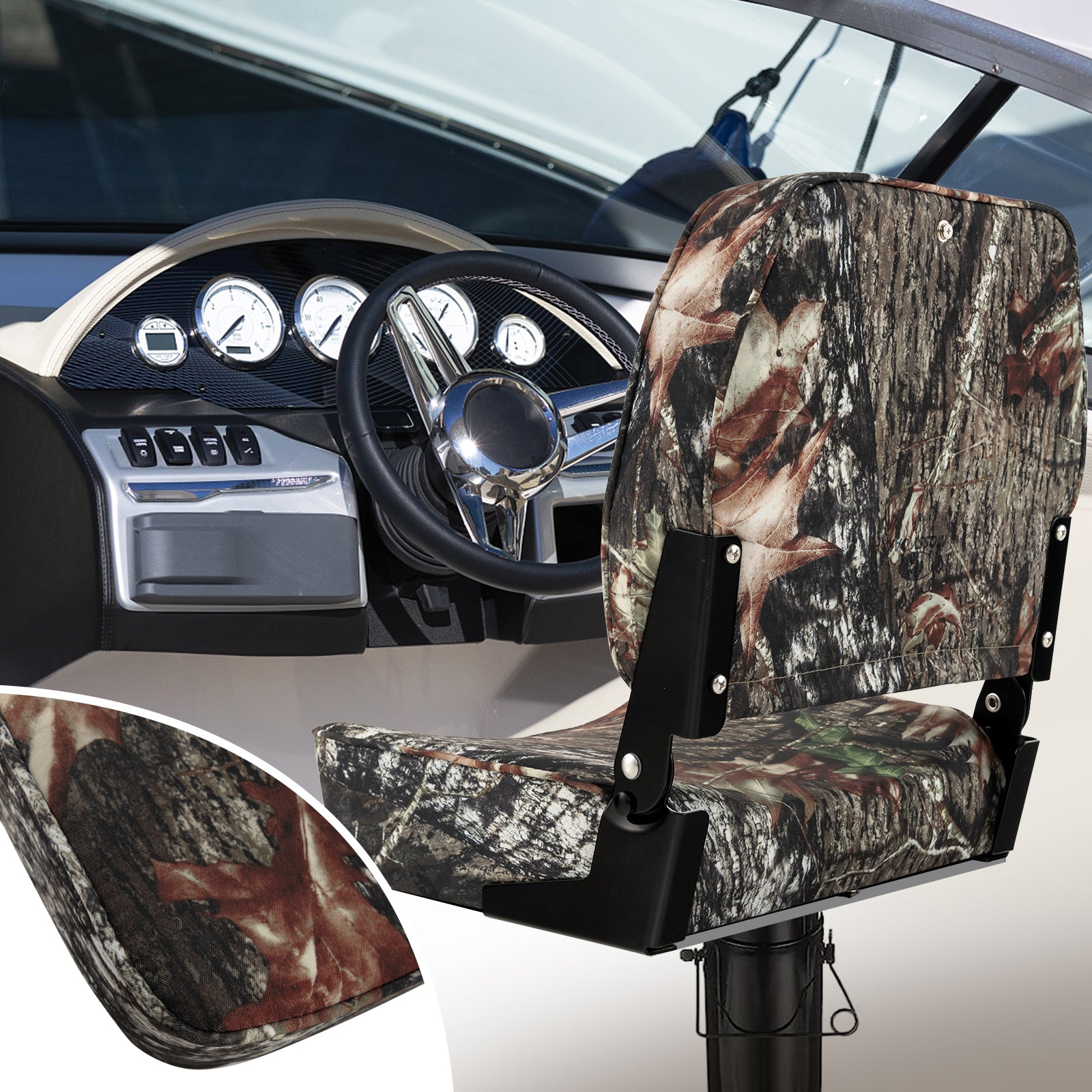 Folding Boat Seat Set, 2-Piece, Camouflage Water Sports at Gallery Canada