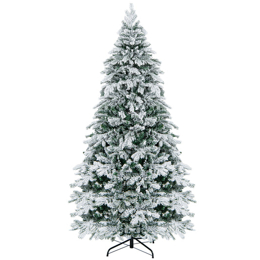 7 Ft Flocked Christmas Tree With Warm White LED Lights, White Christmas Tree White at Gallery Canada