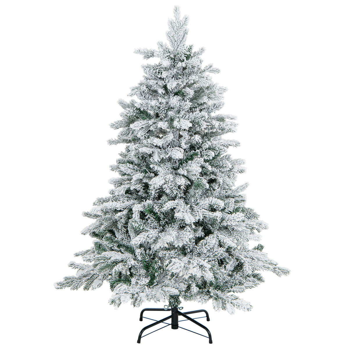 Flocked Christmas Tree With Warm White LED Lights, 4.5 ft, White Christmas Tree at Gallery Canada