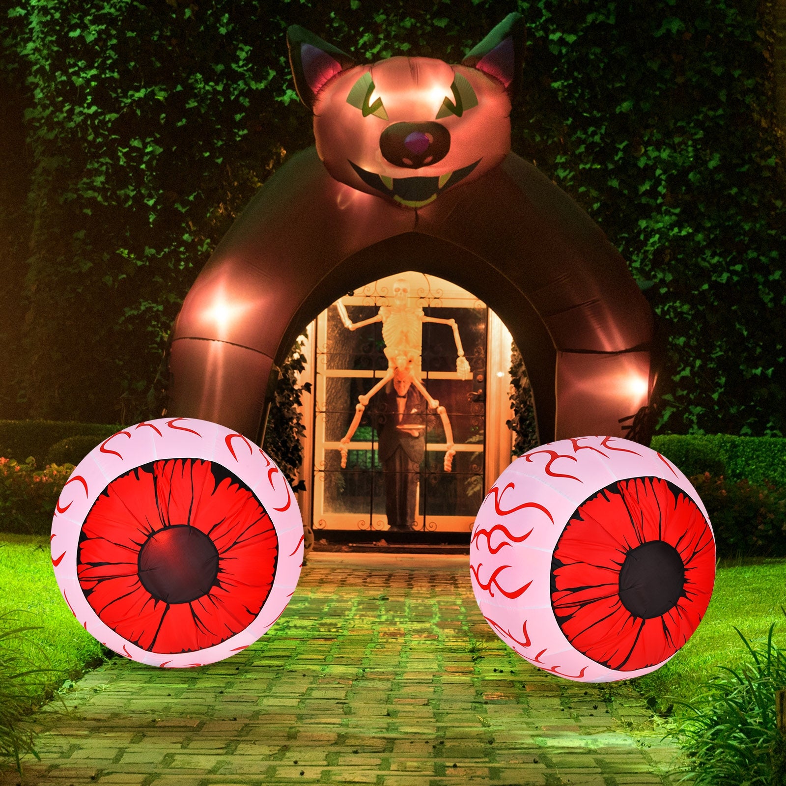 2 Pack 3 Feet Halloween Inflatable Eyeballs, Red Halloween at Gallery Canada