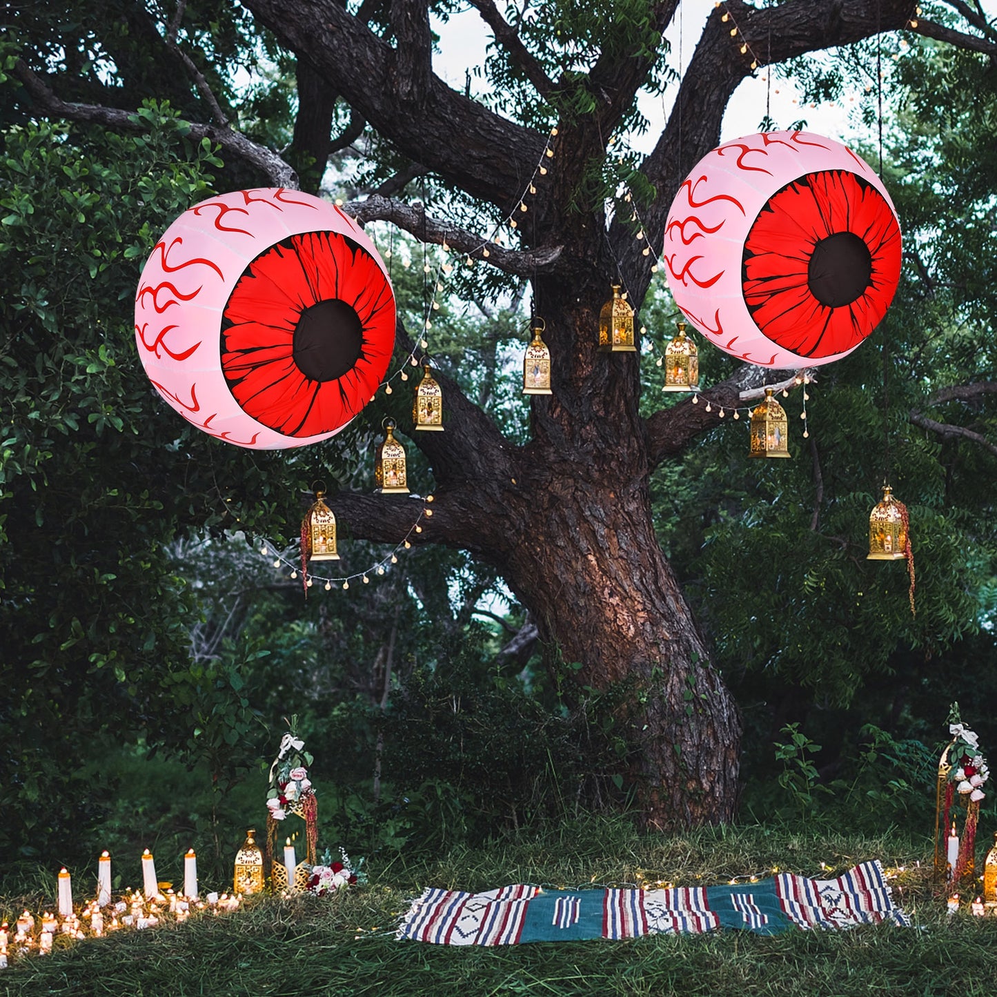 2 Pack 3 Feet Halloween Inflatable Eyeballs, Red Halloween at Gallery Canada