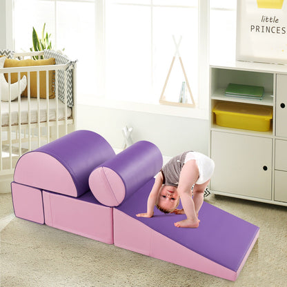 5-Piece Kids Climb And Crawl Activity Playset, Purple Climbers & Slides at Gallery Canada