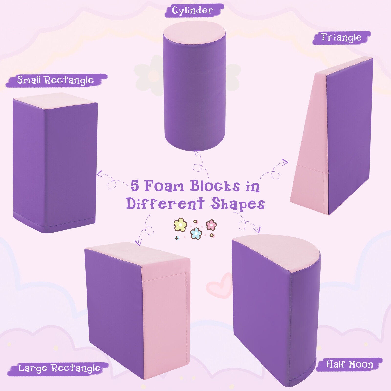 5-Piece Kids Climb And Crawl Activity Playset, Purple Climbers & Slides at Gallery Canada