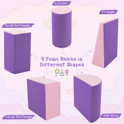 5-Piece Kids Climb And Crawl Activity Playset, Purple Climbers & Slides at Gallery Canada