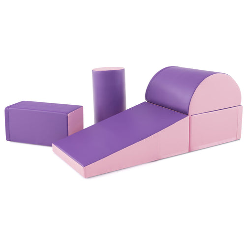 5-Piece Kids Climb And Crawl Activity Playset, Purple