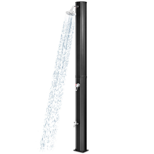Outdoor Solar Heating Shower Head, 7.2 Ft, Black Portable Toilets & Showers Black at Gallery Canada
