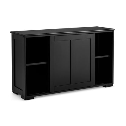 Kitchen Storage Cabinet, Sliding Door, Black Sideboards Cabinets & Buffets Black at Gallery Canada