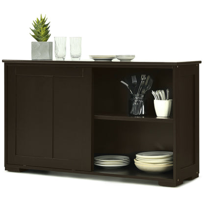 Kitchen Storage Cabinet, Wood Sliding Door, Brown Sideboards Cabinets & Buffets at Gallery Canada