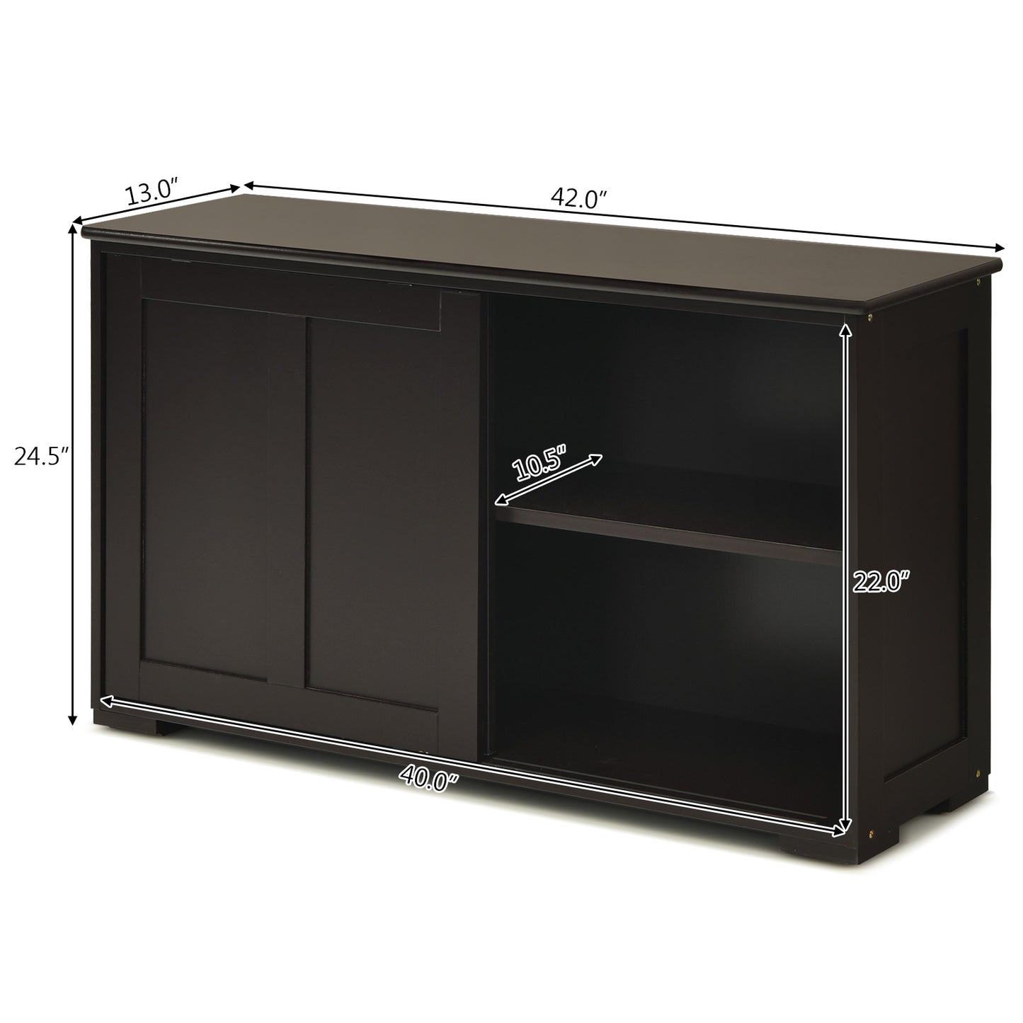 Kitchen Storage Cabinet, Wood Sliding Door, Brown Sideboards Cabinets & Buffets at Gallery Canada