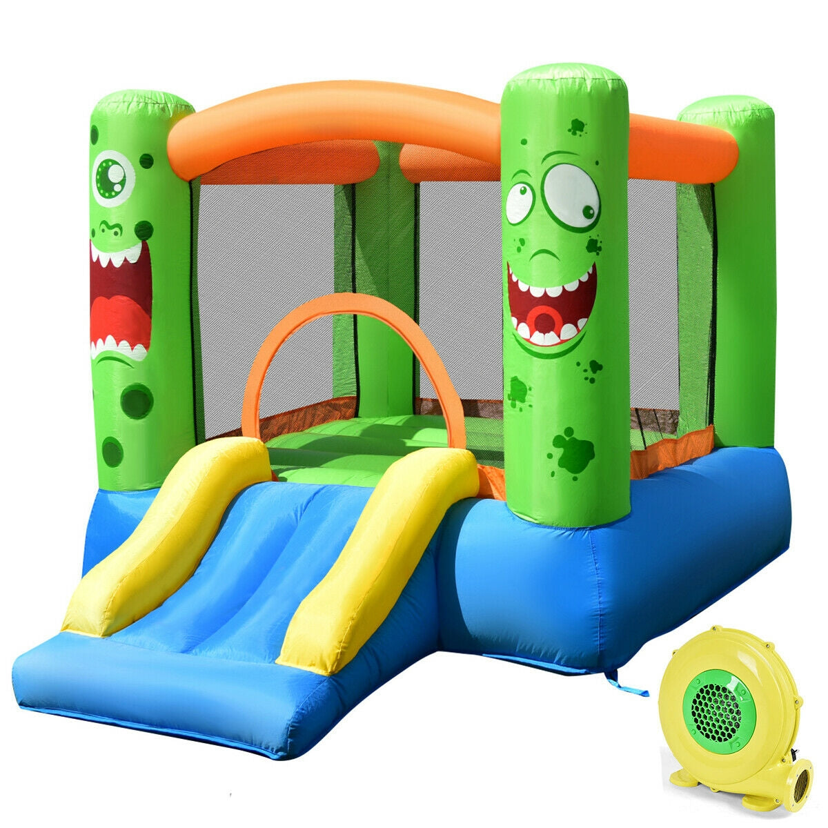 Inflatable Castle Bounce House, Kids Playhouse With Slider, Multicolor Bounce House at Gallery Canada