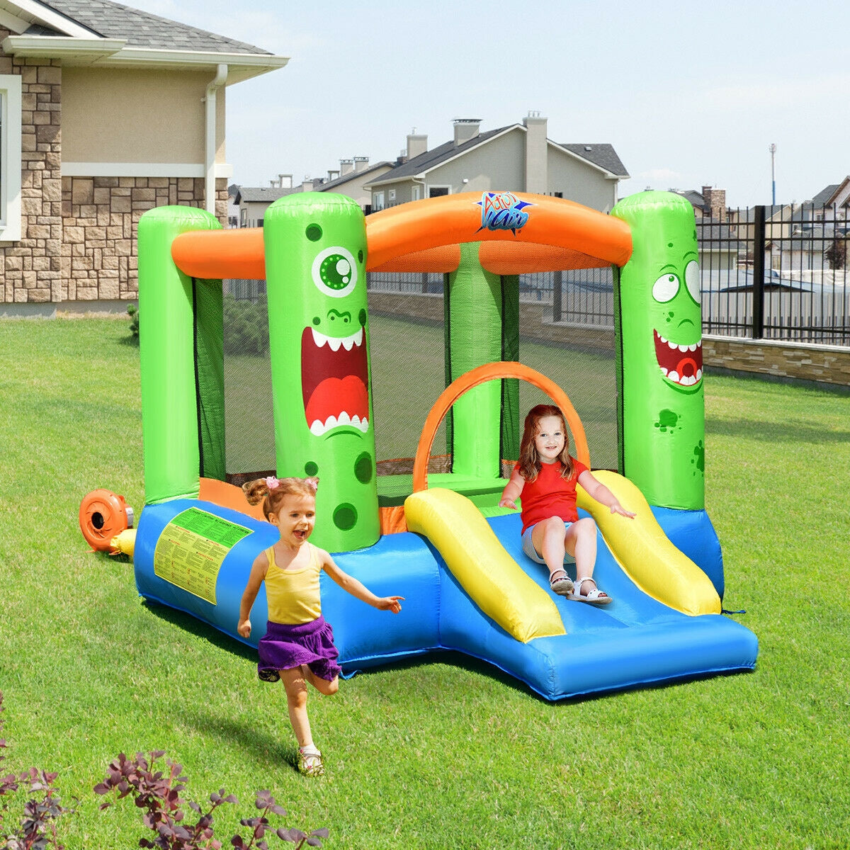 Inflatable Castle Bounce House, Kids Playhouse With Slider, Multicolor Bounce House at Gallery Canada