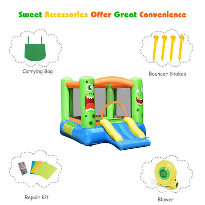 Inflatable Castle Bounce House, Kids Playhouse With Slider, Multicolor Bounce House at Gallery Canada