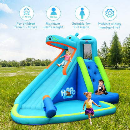 Inflatable Water Slide Bounce House, 740W Blower, Blue Bounce House at Gallery Canada