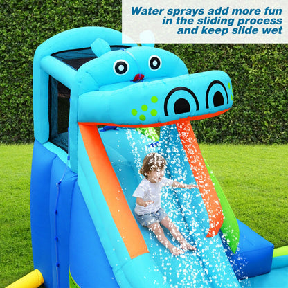Inflatable Water Slide Bounce House, 740W Blower, Blue Bounce House at Gallery Canada