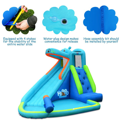 Inflatable Water Slide Bounce House, 740W Blower, Blue Bounce House at Gallery Canada