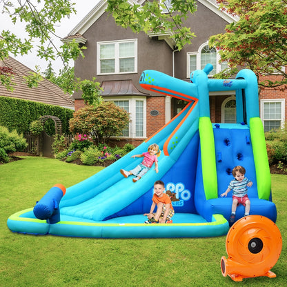 Inflatable Water Slide Bounce House, 740W Blower, Blue Bounce House at Gallery Canada