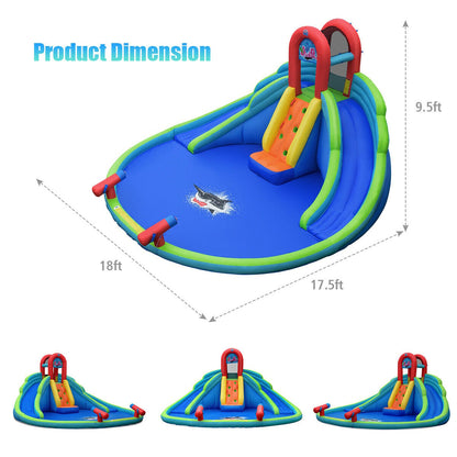 Inflatable Water Slide Bounce House With Mighty Splash Pool, Blue Bounce House at Gallery Canada