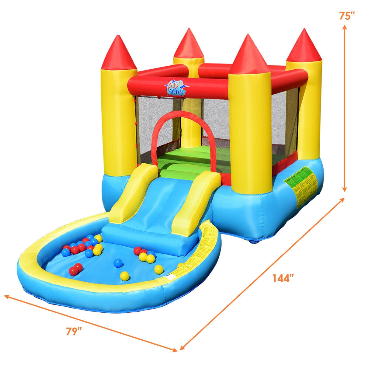 Inflatable Kids Slide Bounce House, 580w Blower Bounce House at Gallery Canada