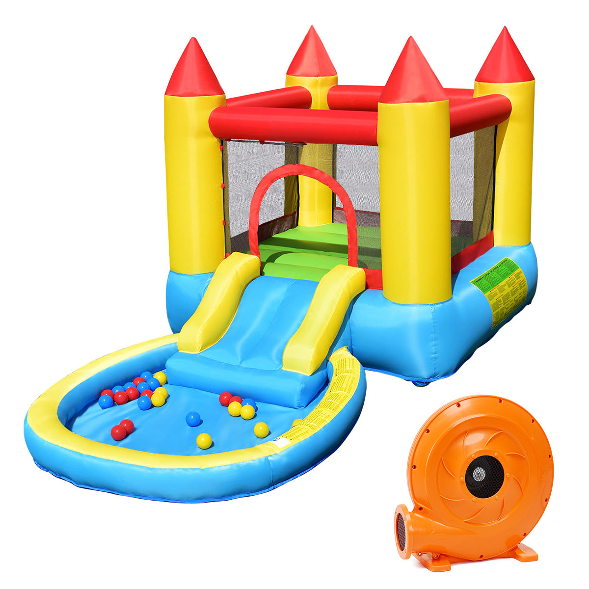 Inflatable Kids Slide Bounce House, 580w Blower Bounce House at Gallery Canada