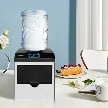 Stainless Steel Countertop Ice Maker, Water Dispenser, Gray, Black Ice Makers at Gallery Canada