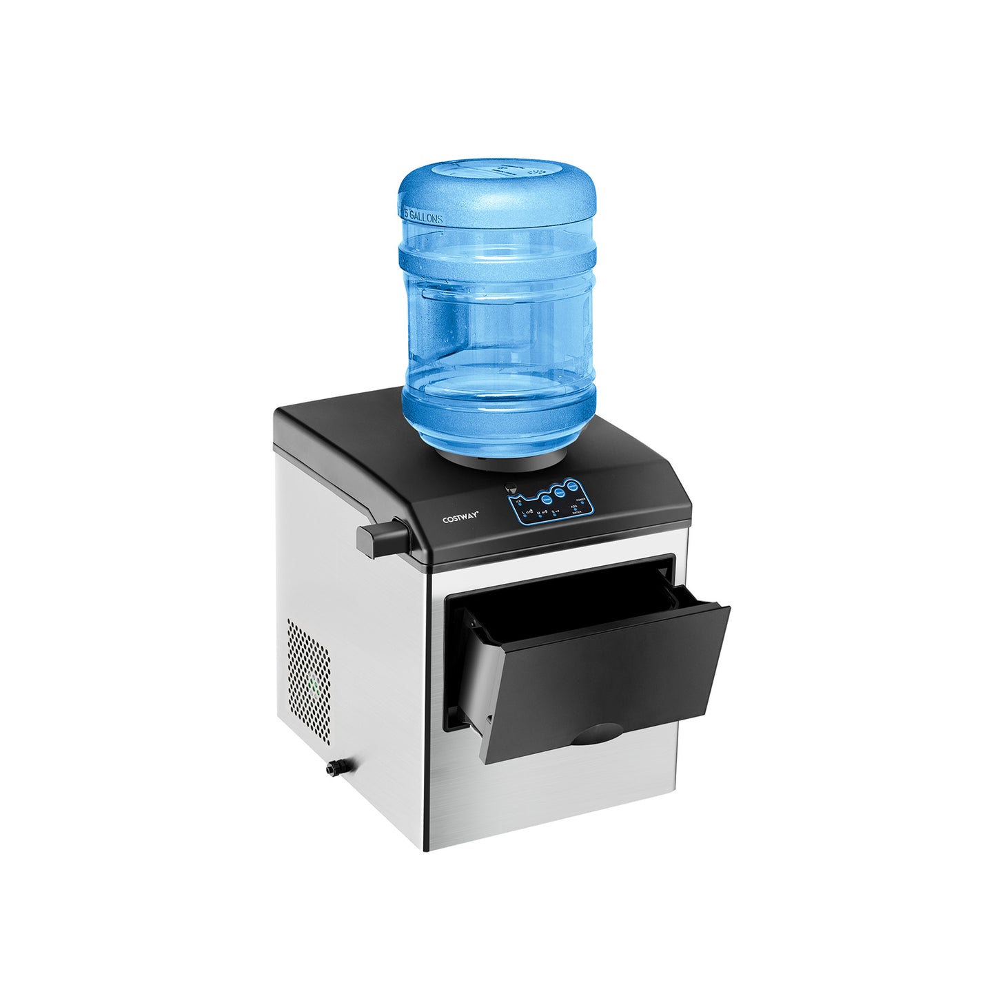 Stainless Steel Countertop Ice Maker, Water Dispenser, Gray, Black Ice Makers at Gallery Canada