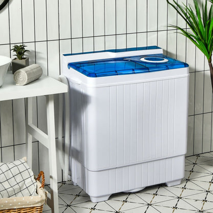26 Pound Portable Semi-Automatic Washing Machine, Blue Washing Machines at Gallery Canada