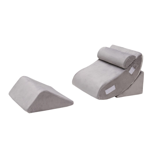 4 Piece Bed Wedge Pillow, Back Neck Leg Pain Relief, Gray Bedding Gray at Gallery Canada